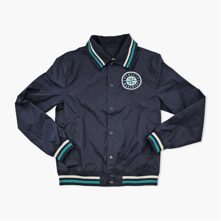 Seattle Mariners Navy Satin Bullpen Jacket