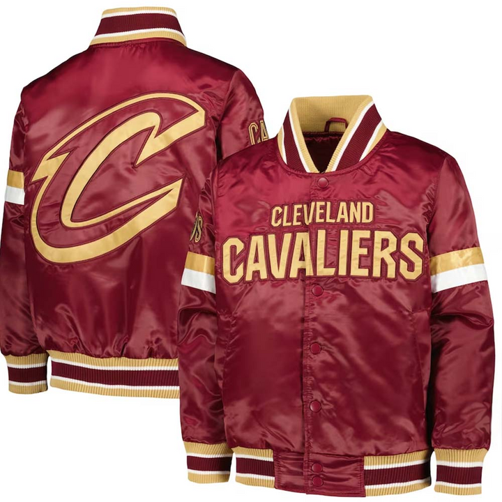 NBA Cleveland Cavaliers Starter Youth Home Game varsity satin full-snap jacket with team logo in USA