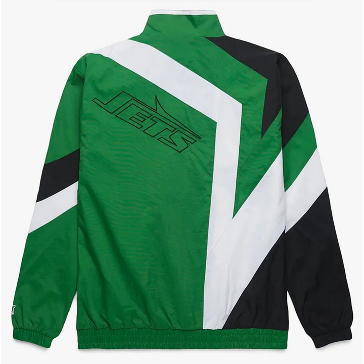 Unisex black Jets windbreaker with white detailing

