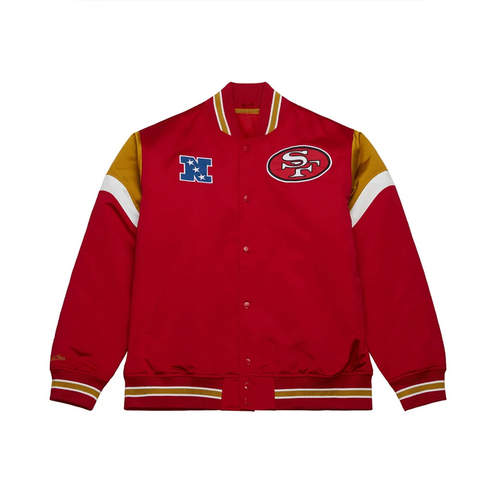 San Francisco 49ers heavyweight red satin jacket

