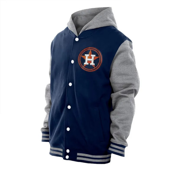 Throwback Prep Houston Astros Navy Hoodie Jacket in USA