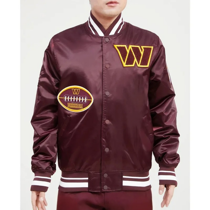 Washington Commanders Old English Classic Satin Jacket

