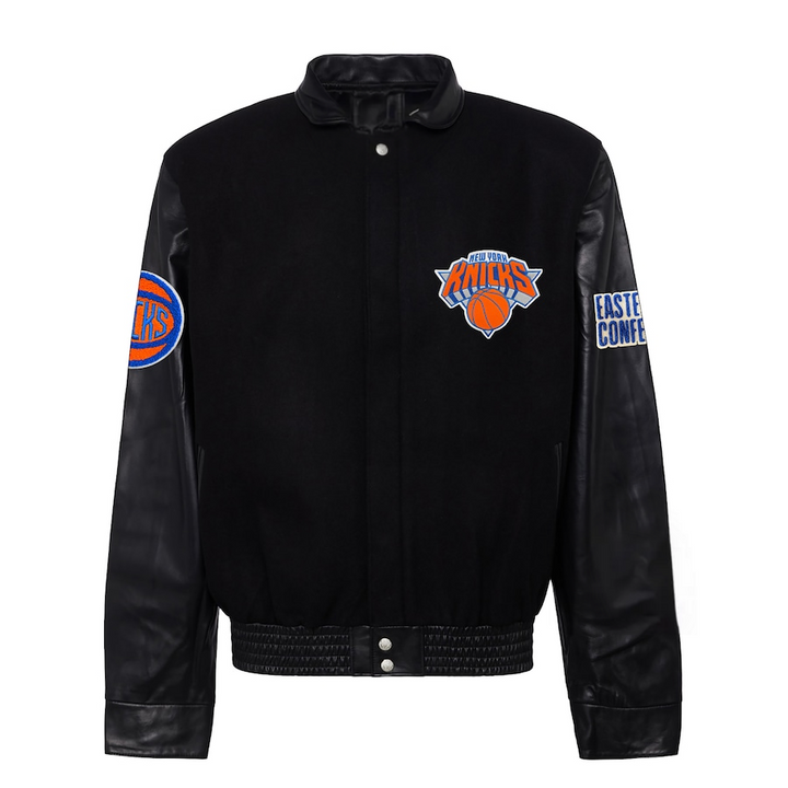 Front View New York Knicks Jeff Hamilton Varsity Jacket