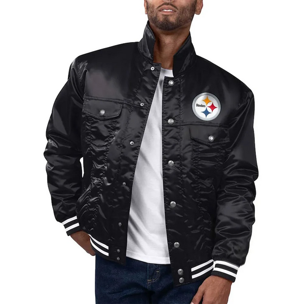 NFL Pittsburgh Steelers Silver Tab Trucker Jacket
