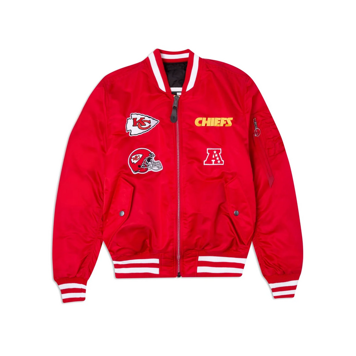 Red Kansas City Chiefs MA-1 bomber jacket

