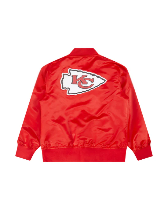 NFL Chiefs Red Satin Bomber Jacket

