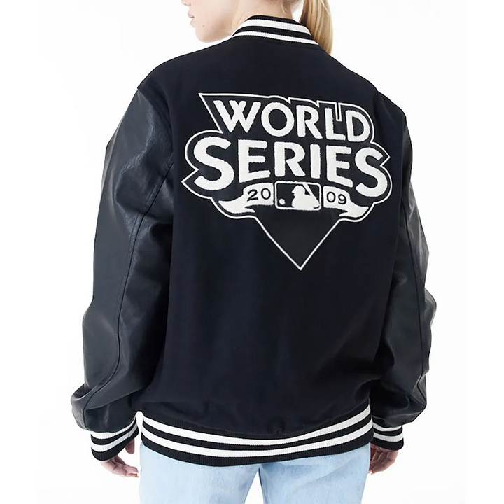 Stylish 2009 NY Yankees Black Varsity Jacket Celebrating Championship in American style