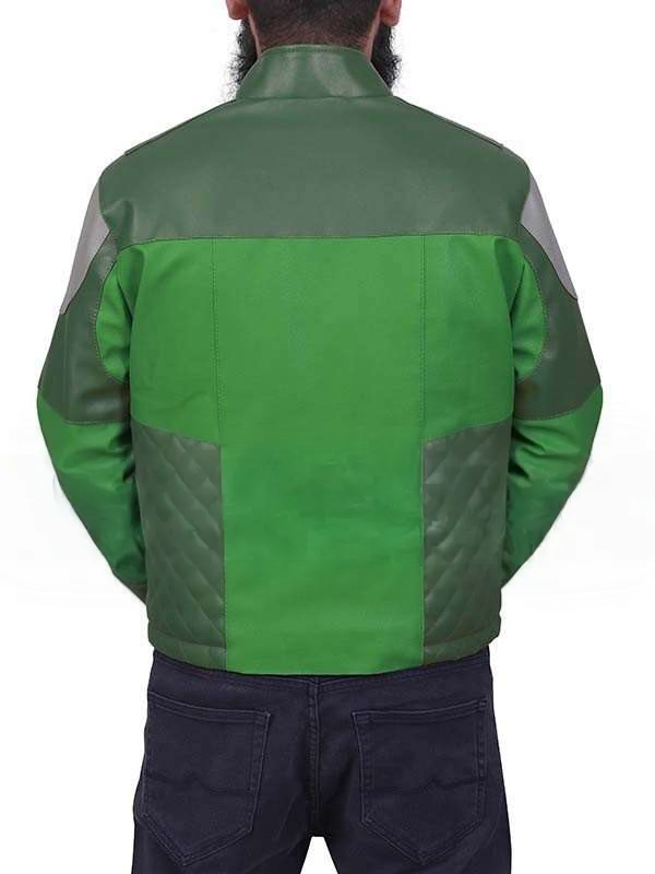 Green pilot jacket inspired by Kazuda Xiono in USA