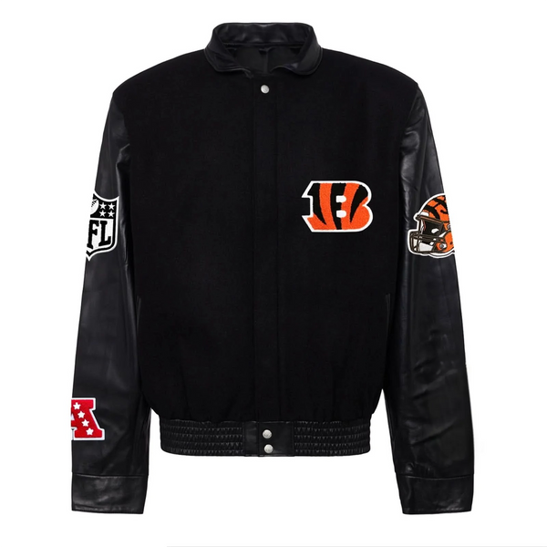 Shop Cincinnati Bengals Wool & Leather Varsity Jacket