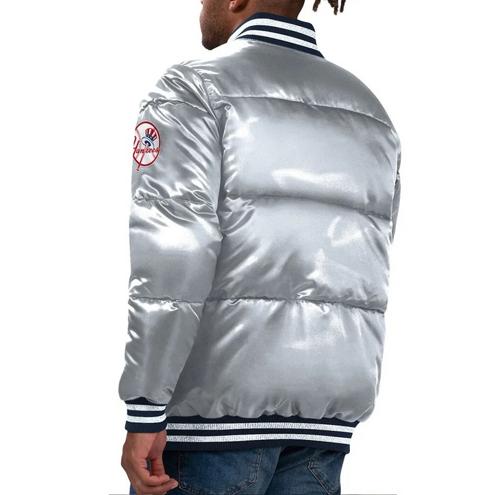 Yankees Bronx snap-tab satin jacket

