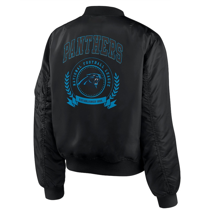 Carolina Panthers bomber style fan jacket

