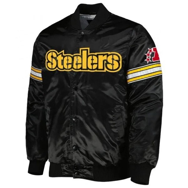 NFL black heavyweight Steelers jacket for men

