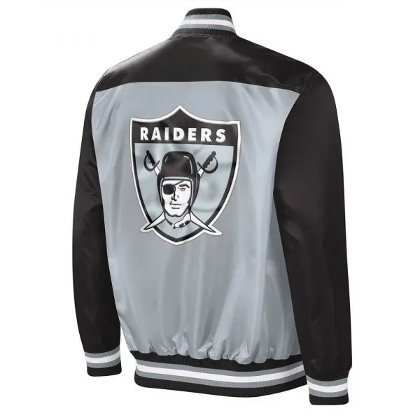 Raiders satin jacket with chest patch in USA