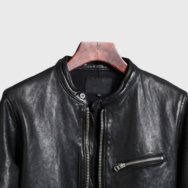 The Viper Leather Jacket for Men with Zipper Closure in United state market