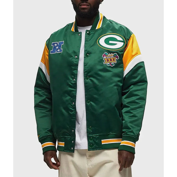 NFL Green Bay Packers Satin Jacket Men and Women