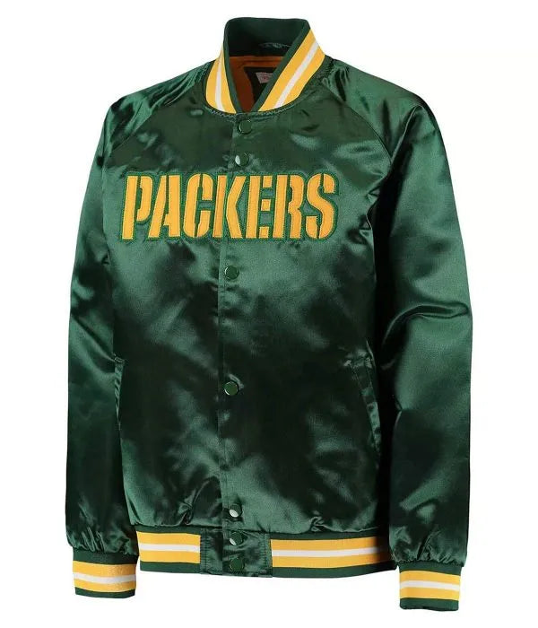 Shop Green Bay Packers Green Lightweight Full-Snap Jacket