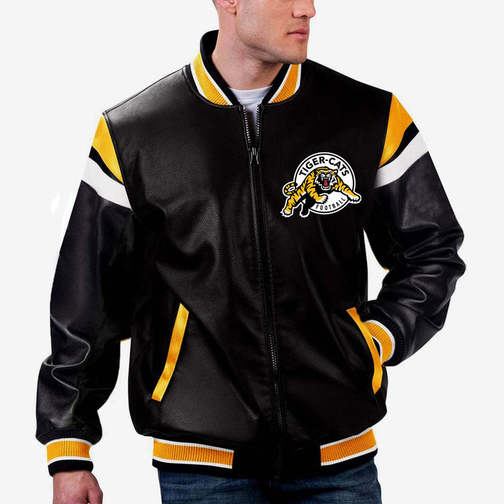 TJS Hamilton Tiger-Cats CFL Team Varsity Jacket in France style