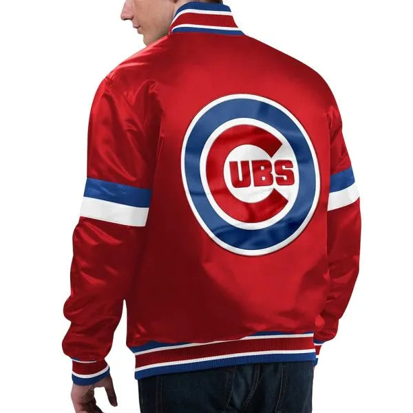 Unisex Red Chicago Cubs Varsity Jacket

