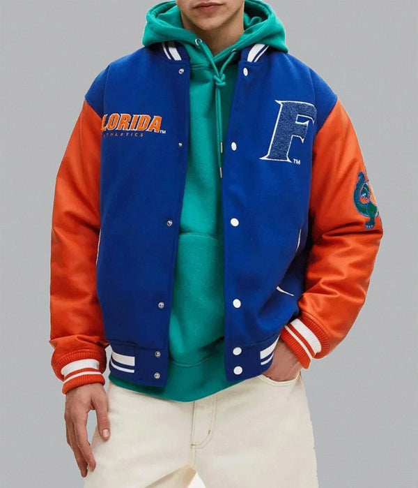 Florida Gators Letterman Royal Blue and Orange Jacket