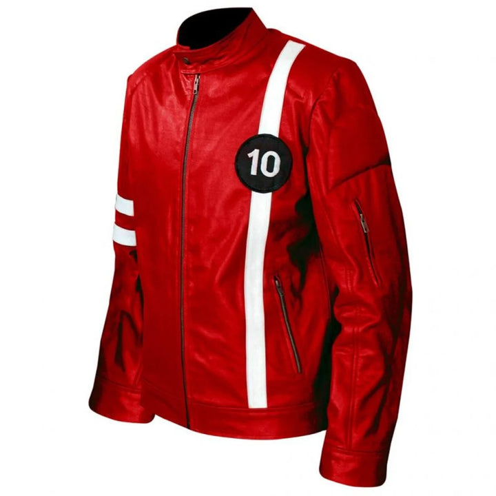 Real leather red jacket inspired by Ben Ten

