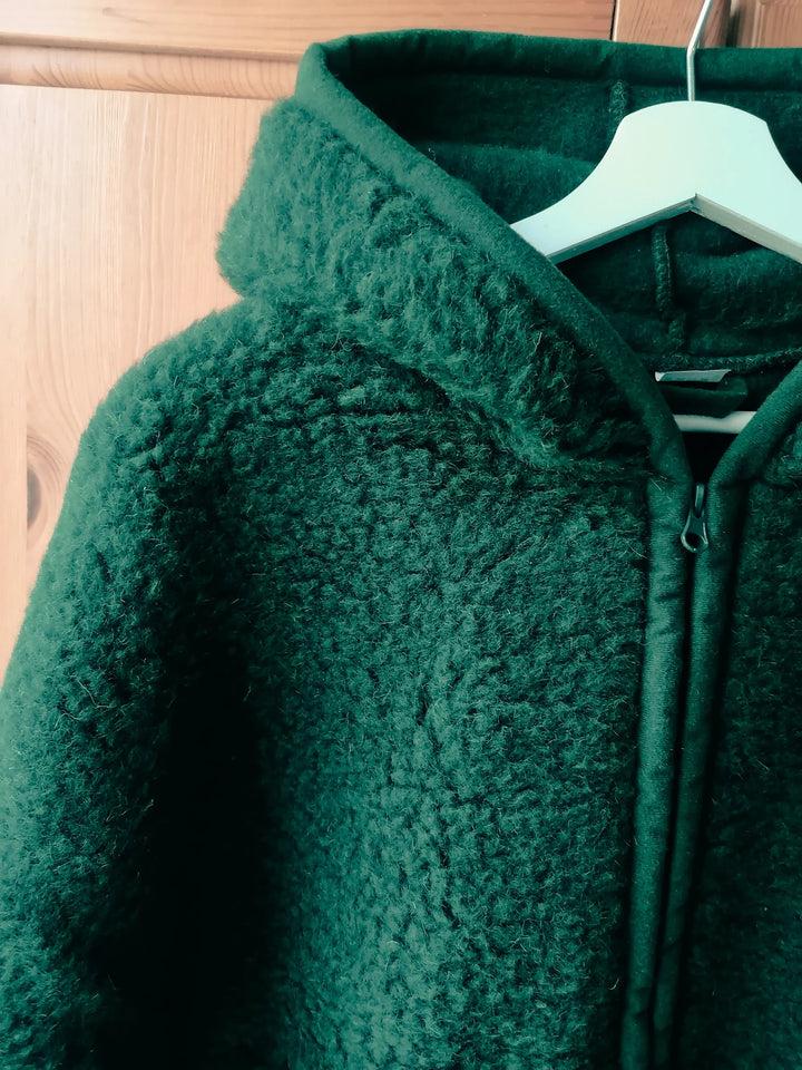 Bottle Green Wool Bomber Jacket for Women in USA