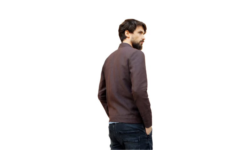 Casual linen bomber jacket for men in USA