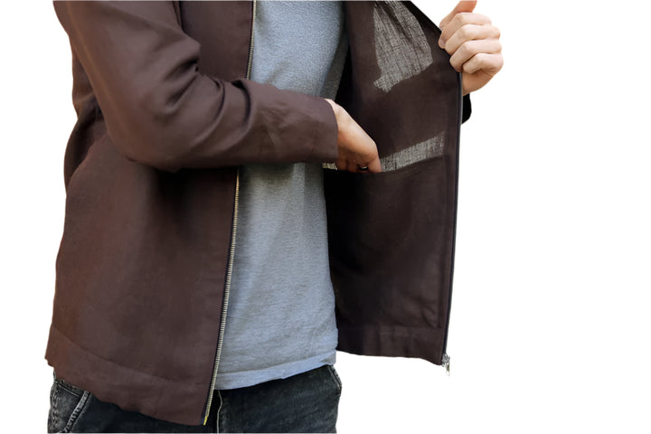 Men's relaxed fit linen cardigan for warm weather in USA