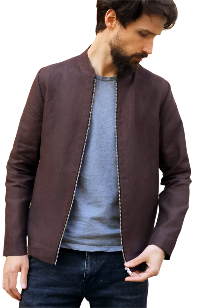 Stylish summer outerwear for men in linen in USA