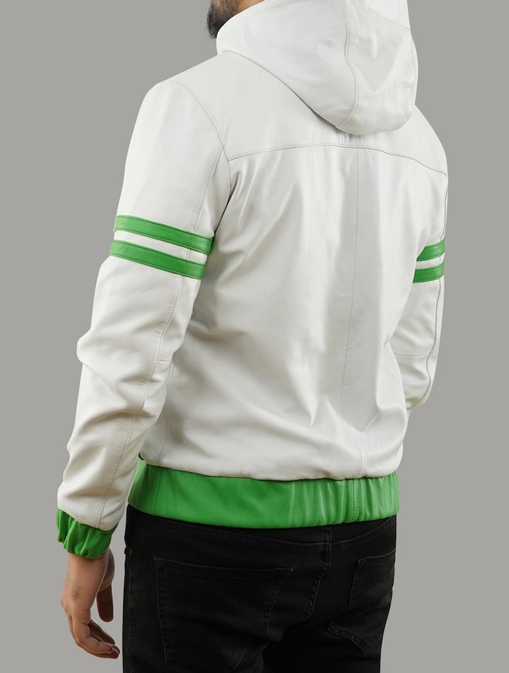 Ben 10 Omniverse green and white jacket front view in USA