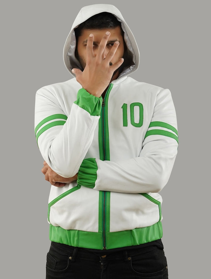 Inspired Ben 10 Omniverse hooded leather jacket for fans in American style