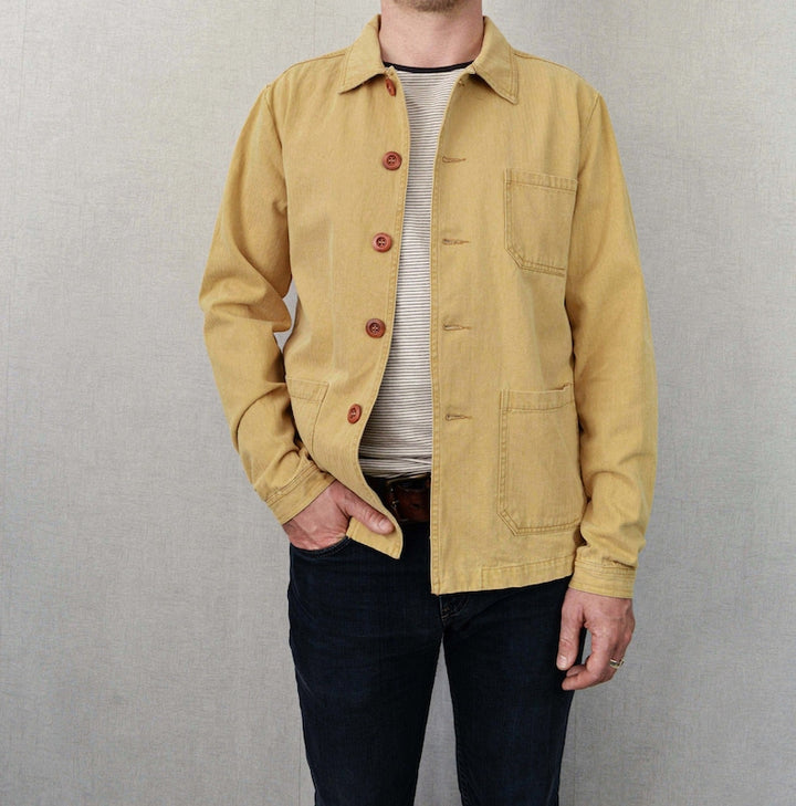 Men's 60s French herringbone cotton outerwear in USA
