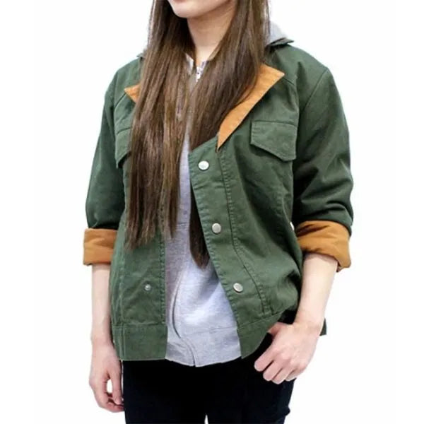 Green Tekkadan Orga Itsuka Cotton Jacket For Women USA market