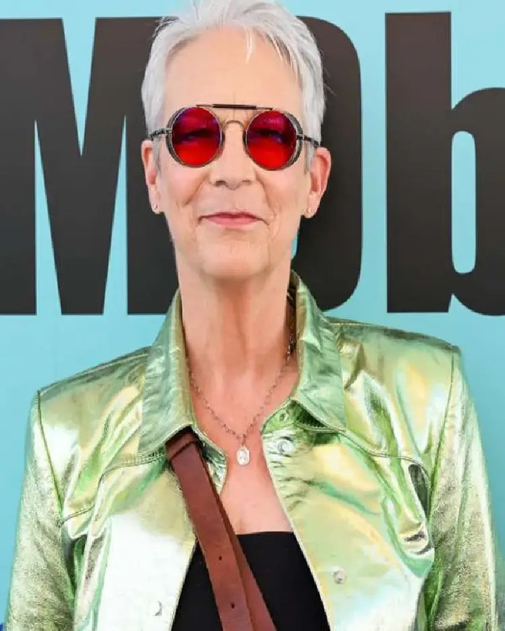 Jamie Lee Curtis Borderlands Green Leather Jacket
