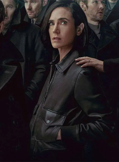 Stylish Dark Matter Leather Jacket Inspired by Jennifer Connelly in France style