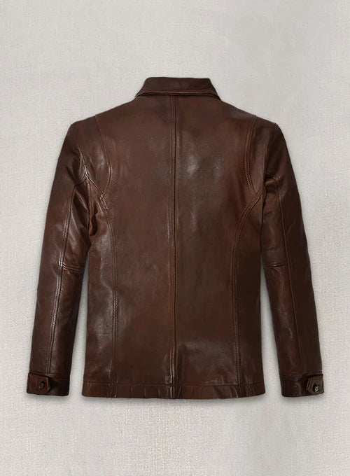 Distressed leather Dean Winchester jacket

