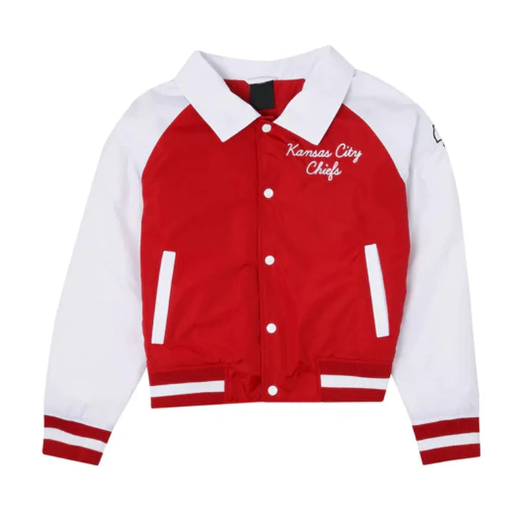 kansas city chiefs red and white throwback jacket

