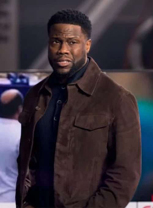 Kevin Hart wearing Lift leather jacket in USA