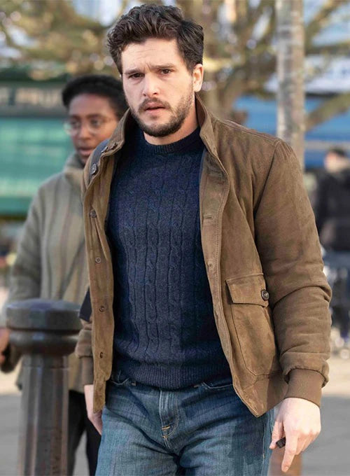 KIT HARINGTON LEATHER JACKET | ETERNALS JACKETS