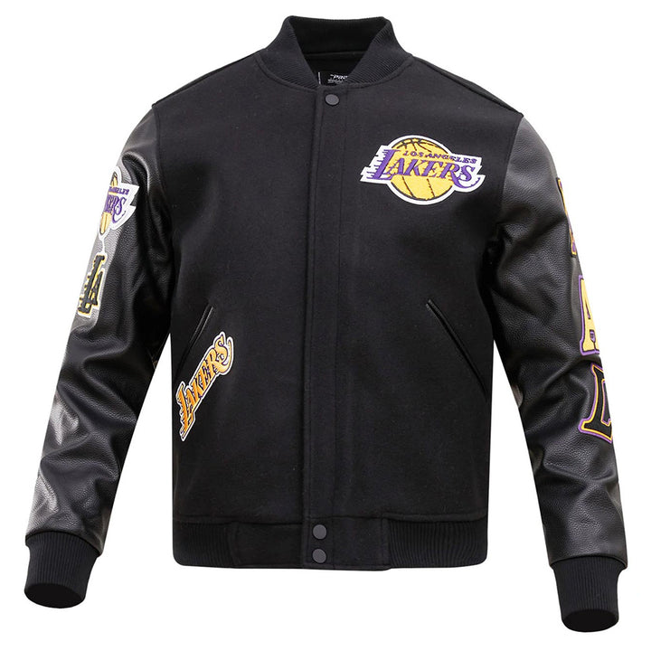 LA Lakers Classic Varsity Jacket Front View  Style One
