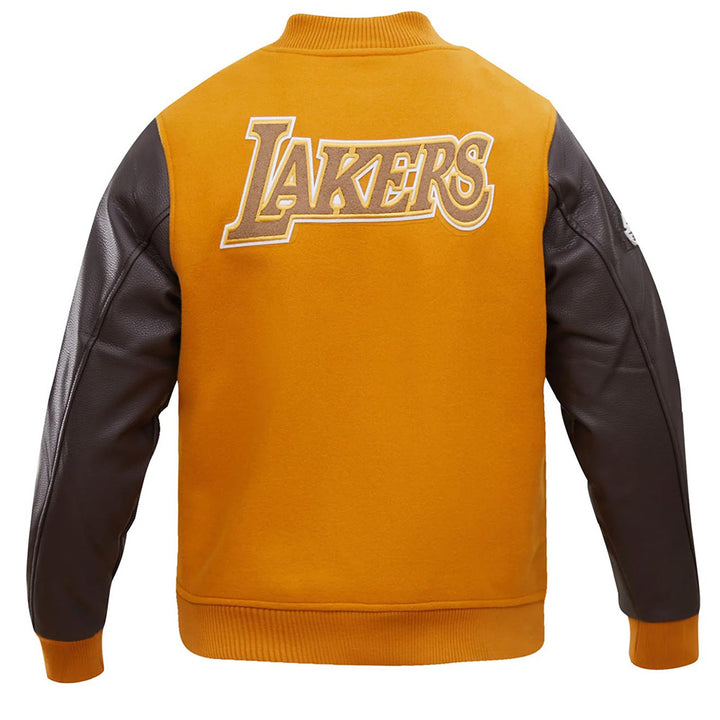 LA Lakers Classic Varsity Jacket Back View  Style One