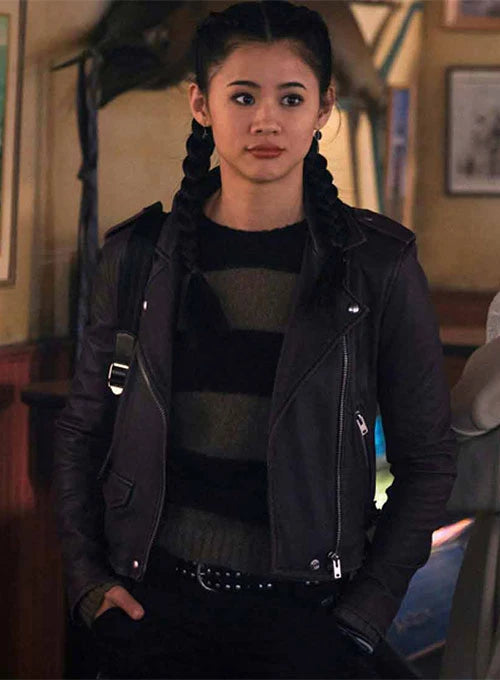 Nancy Drew Leah Lewis Black Leather Jacket