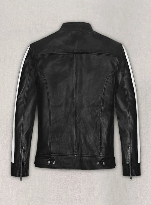 Closeup of Zippers and Stitching on Leon Kennedy Jacket

