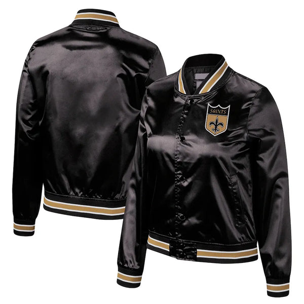 NFL New Orleans Saints Satin Jacket Men and Women