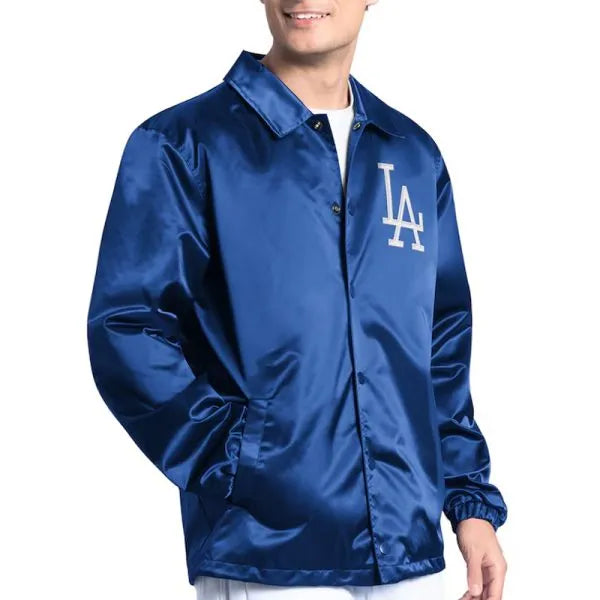 LA Dodgers Point Man Coaches Jacket front view

