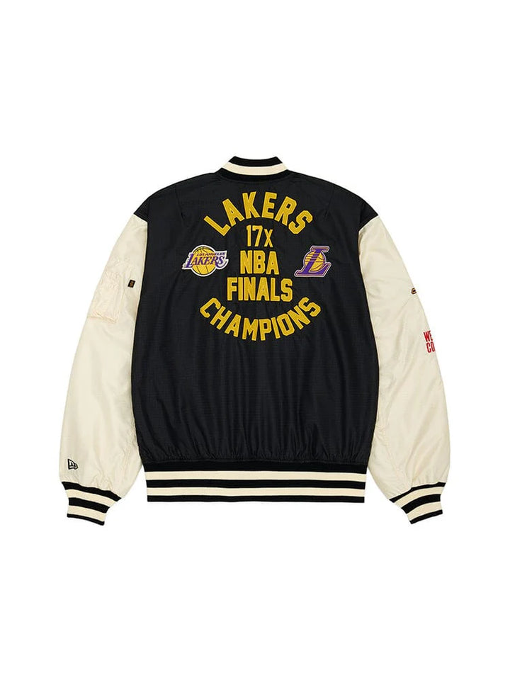 back view NBA LOS ANGELES LAKERS BOMBER JACKET