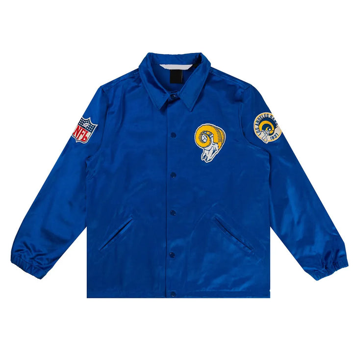 LA Rams Royal Satin Windbreaker Jacket
