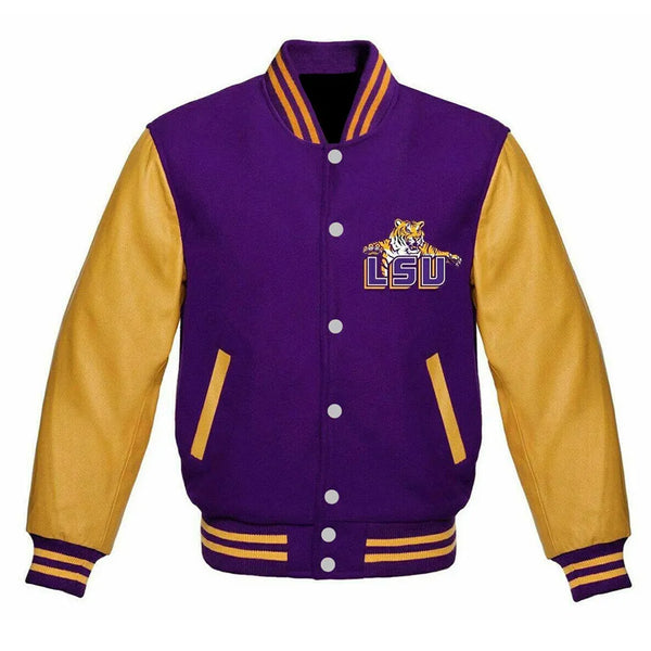 Louisiana State Tigers Purple and Gold Varsity Jacket