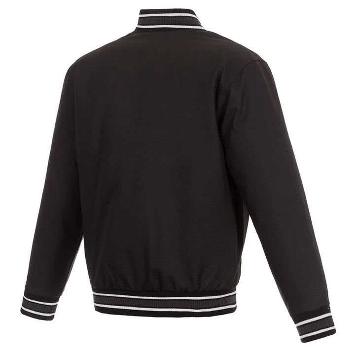 back view NBA Miami Heat Poly-Twill Black Jacket