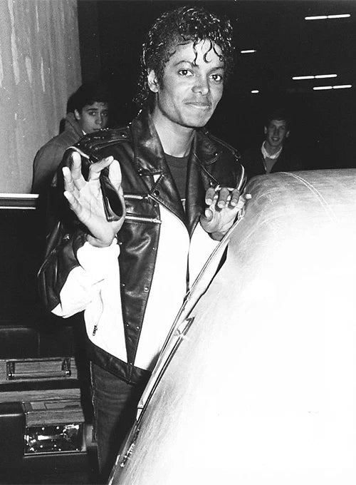 Michael Jackson genuine leather concert jacket

