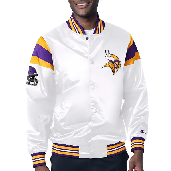 NFL Minnesota Vikings Satin Jacket Men and Women